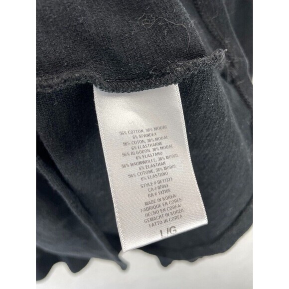 Anthropologie Eri + Ali Ruffle Top Women’s Size L Black‎ Tiered Short Sleeve - Picture 6 of 8